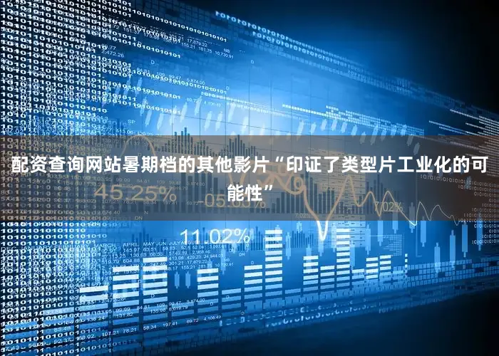 配资查询网站暑期档的其他影片“印证了类型片工业化的可能性”